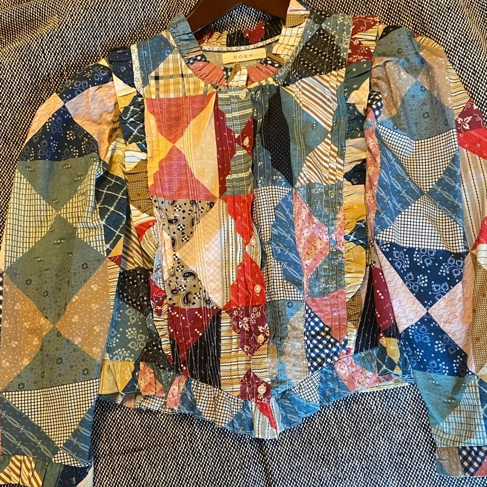 Doen Amadine Multicolor Patchwork Blouse - Picture 4 of 4